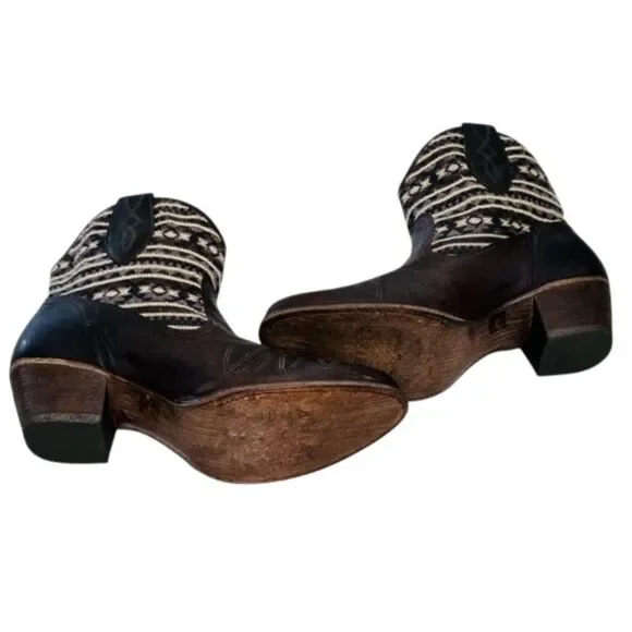 Ariat Meadow Western Ankle Boots Womens 11B Brown Leather Aztec Ankle Boots EUC - Picture 5 of 15